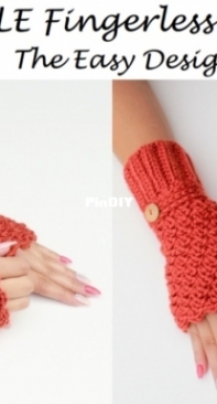 The Easy Design - April Miller - Adele Fingerless Gloves - English and French