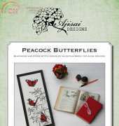 Ajisai Designs Peacock Butterflies, Blackwork