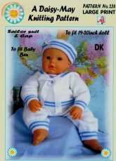 Daisy May 238 - Sailor Suit and Cap to fit 19 to 20 inch doll - English