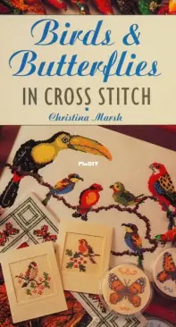 Birds and Butterflies in Cross Stitch by Christina Marsh