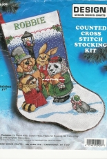 Design Works 5408 Caroling Animals Stocking XSD