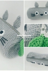 Totoro pencil case crochet pattern
