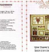 Rosalie Quinlan. Give Thanks Quilt. Block 6
