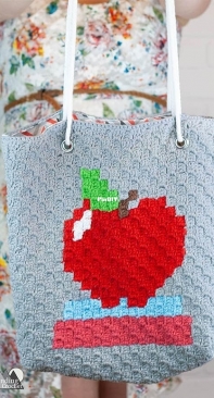 Winding Road Crochet - Lindsey Dale - Teachers C2C Modern Tote Bag - Free