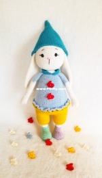 bebisimgurumi - Long-eared clown rabbit - Uzun kulaklı palyaço tavşan