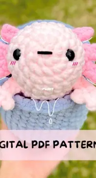  Lottie The Axolotl Crochet Kit - Crochet Animals Kit