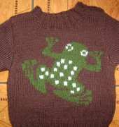 sweater with frog