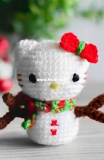 Swah Handmade - Sit n Crochet - Swah Ng - Ng Kyouya - Hello Kitty Snowman