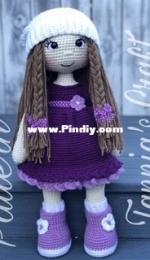Tannias Craft - Tannia Mejia - Adry Doll Purple Dress - Russian