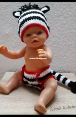 Sarahs Wollwahn - Zebra Costume for Baby Photoshooting or Dolls - German - Free