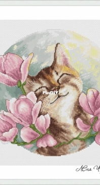 Cat in Magnolias Elena Chuguevskaya