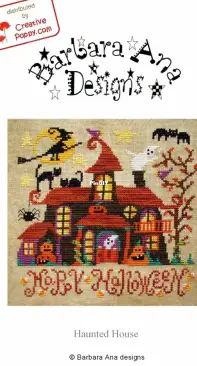 Creative Poppy - Barbara Ana Designs BAN003-012016 Haunted House PCS + XSD