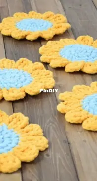 IraRott - Sunflower Power Crochet Coaster Free