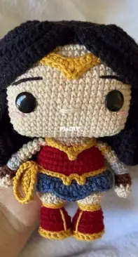 Azulie Croche - Viviane Larangeiras - Fanart Wonder woman - Fanart Mulher Maravilha - Portuguese