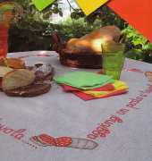 tablecloth with food from Le Idee di Susanna 269 Jul-Aug 2012