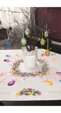 Coricamo 8721 - Tablecloth - Easter Wreath PCS