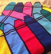 Enfys and Rainbow Valley Crochet - Crayon Blanket by Helen Free