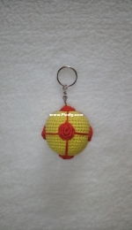Yellow red keychain
