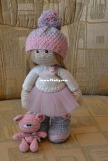 Grey-pink doll