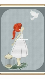 Girl and Dove by Ekaterina Meshkova