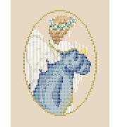Passione Ricamo - Blue Guardian Angel Cameo pcs