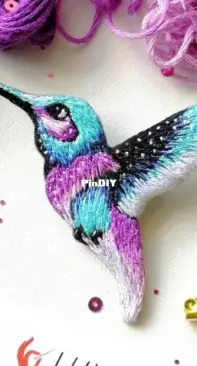 Hummingbird Embroidery by Shivivka - Russian