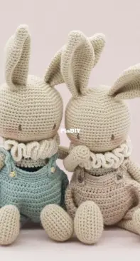 The Little Hook Crochet - Little Aqua Girl - Bubbles and Bongo - Erinna Lee - Honey the Bunny