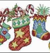Janlynn 56-143 Cheery Christmas Stockings by Ursula Michael XSD
