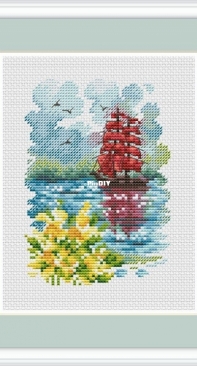 Sailboat - spring by Elena Lartsova