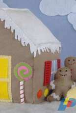 Gulf Coast Cottage- Candy Coated Cottage and Gingerbread Family