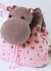 ChabeGS Crochet Patterns - Maria Isabel - Hippo Backpack