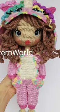 Crochet Pattern World - Annea Leolea / Anealeolea - Unicorn Jumpsuit for Astrid