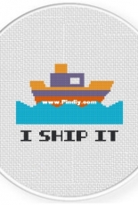 Daily Cross Stitch - I Ship It