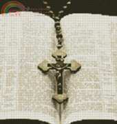 Christian Cross Stitch - Bible and Cross (Free)