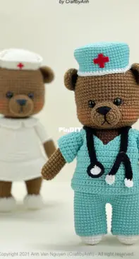 A Tiny Corner Us - Craft by Anh - Anh Van Nguyen - Male nurse bear CraftbyAnh