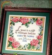 Love is a Gift from Garden Fresh Cross Stitch
