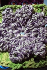 Dahlia crochet square