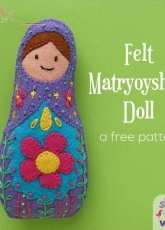 Shiny Happy World- Wendi Gratz- Felt Matryoshka Doll-  free