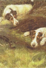 Classic Cross Stitch Fox Terrier Puppies
