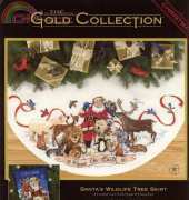 Dimensions - The Gold Collection 8565 Santa's Wildlife Tree Skirt