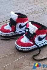Zapatillas crochet estilo Air Jordans