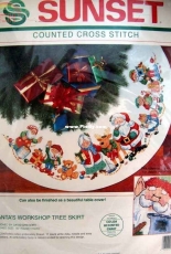 Dimensions Sunset 18347 - Santa's Workshop Tree Skirt