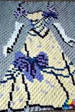 Crochet Couch - Kim Latshaw - Victorian Dress 1 Afghan