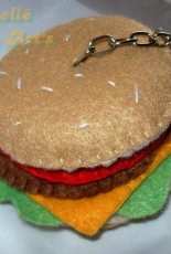 Atelie Mila Art's Molde de Hamburguer Feltro Facil / Hamburger Keyring Felt Pattern