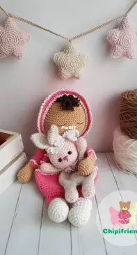 Chipifriends - Tejiendo Lindo - Baby Security Blanket with Bunny - Manta de Apego Bebé con Conejita - Spanish