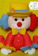 Clown Felt Pattern - Jana Artesanatos - Portuguese