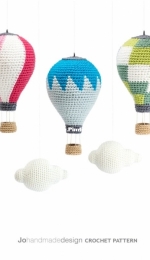 Jo Handmade Design - Giovanna Monfeli - Ami2 - 3 Hot Air Balloons with Clouds - English