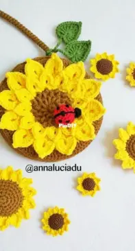 Crochet sunflower big pack pattern by Emma crochet design 4U - Anna Lucia Du