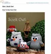 Craft Passion-How To Sew Sock Owl/Free Pattern