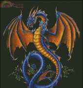 Cross Stitch Charts N Stuff - Blue Dragon